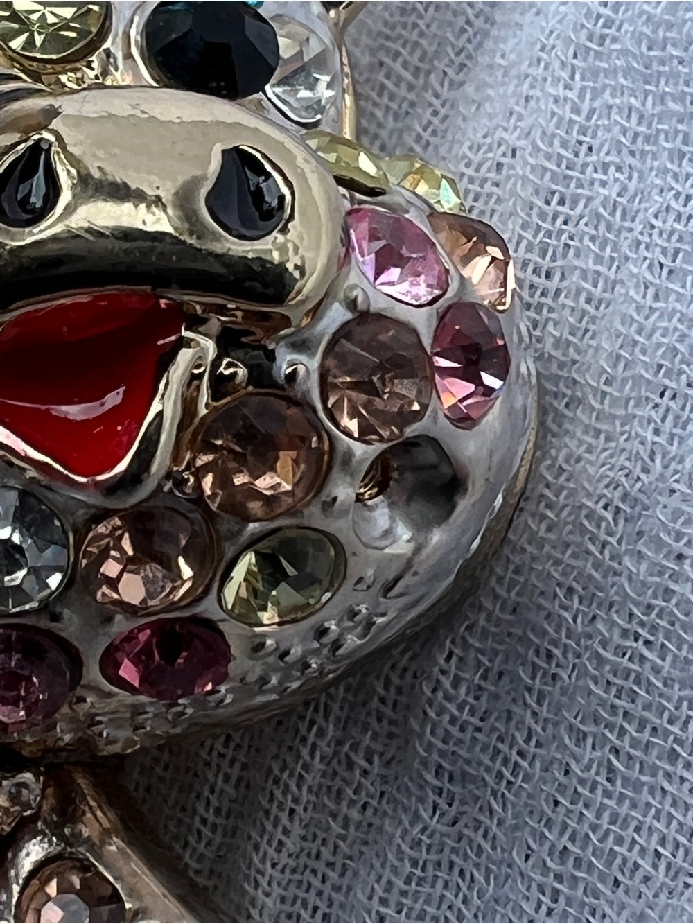 Multiple Rhinestone Pig Necklace - Picture 3 of 5